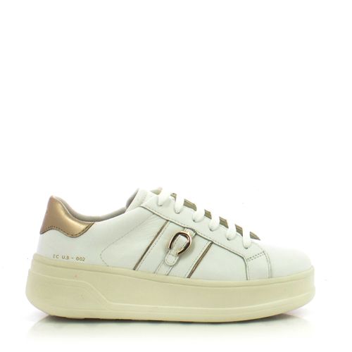 Womwn`s Sneakers GEOX-D56WVB D SPHERICA WHITE/LT GOLD