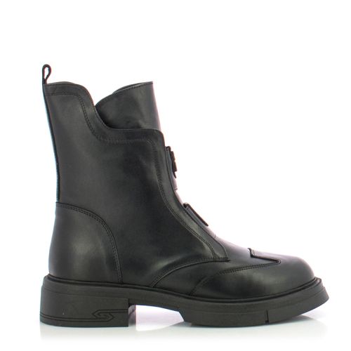 Women`s Flat Ankle Boots CARLO FABIANI-154-98 BLACK