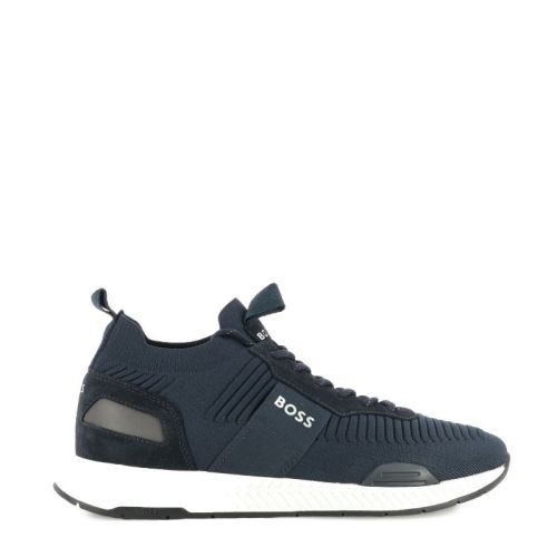 Мъжки Сникърс BOSS - 50498245 TITANIUM RUNN KNST N DARK BLUE