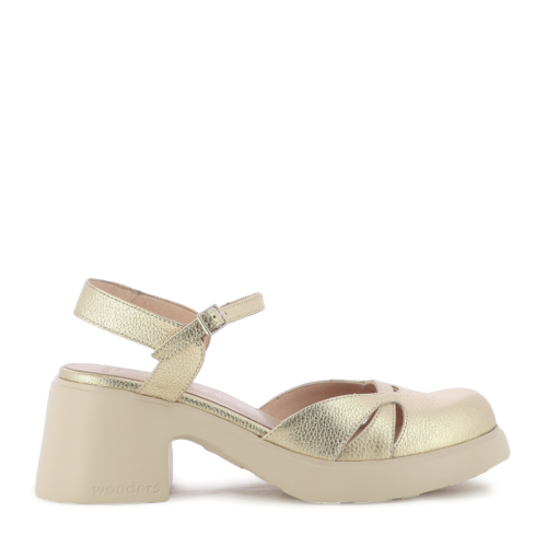 Дамски Сандали На Ток WONDERS - E-7131 FLYTRES PLATINO