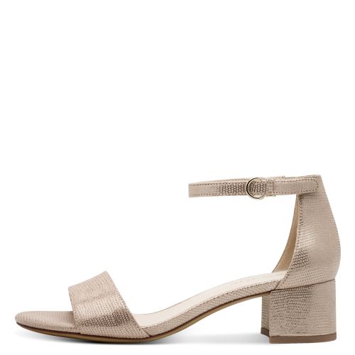 Дамски Сандали На Ток TAMARIS - 1-28201-42-968 LT GOLD STRUCT