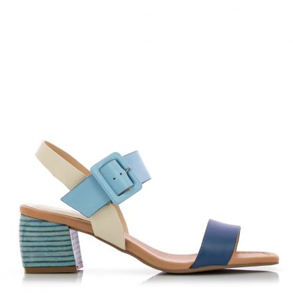 Дамски сандали на ток DONNA ITALIANA - 1910601-blue201