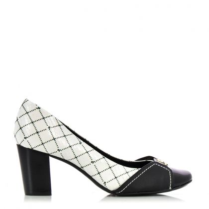 Дамски обувки на ток JORGE BISCHOFF - j41385005-white/black211