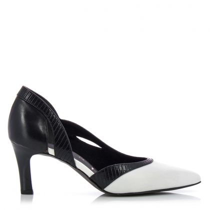 Дамски обувки на ток TAMARIS - 22411-black/white211