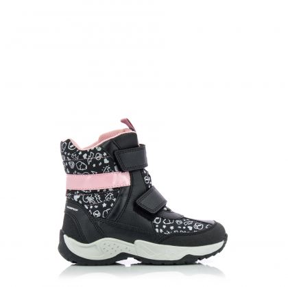 Детски боти момиче GEOX - J04CFB 0NFMN C0618 J SENTIERO GIRL B WP BLACK/PINK