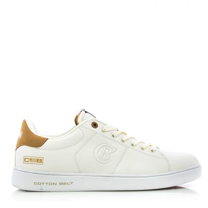 Мъжки Сникърс  COTTON BELT - CBM124503 WHITE/CUOIO