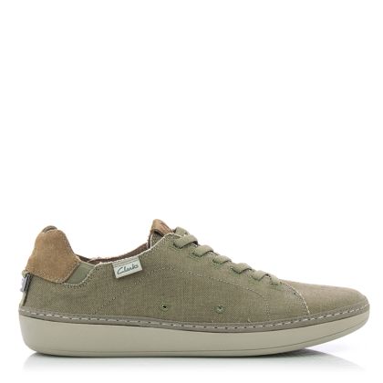 Мъжки Ежедневни  CLARKS - 26171546 HIGLEY LACE OLIVE CANVAS