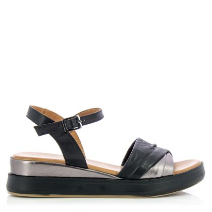 Women`s Flat Sandals TANCA-030.133.0704  BLACK/MTL.PEWTER