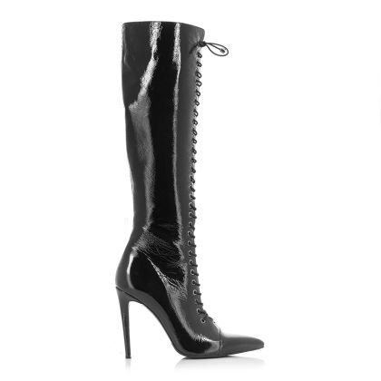 Women`s Heeled Boots CARLO FABIANI-64721-AW18 черен лак
