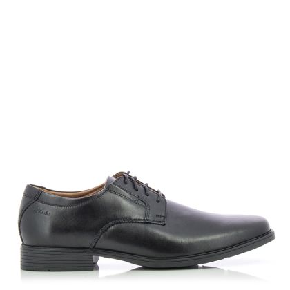 Men`s Office Shoes CLARKS-26110350 TILDEN PLAIN BLACK LEATHER