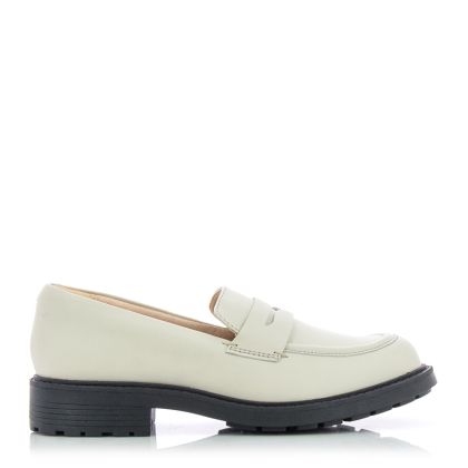Women`s Loafer CLARKS-26177778 ORINOCO2 PENNY IVORY LEATHER