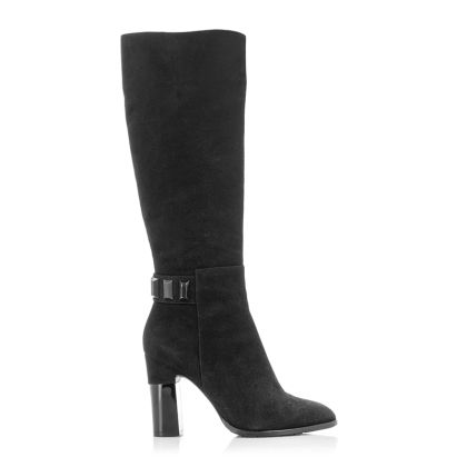 Women`s Heeled Boots CARLO FABIANI-59381-AW18 черен велур