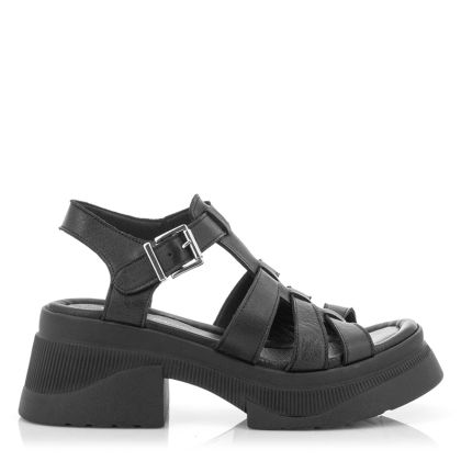 Women`s Sandals On Top CARLO FABIANI-252-29900 TRENDY LOW BLACK