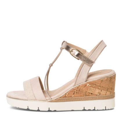 Women`s Platform Sandals TAMARIS-1-28361-42-402 BEIGE COMB