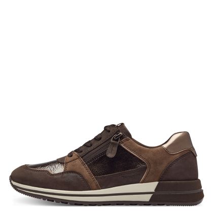 Woman`s Sneakers TAMARIS-1-23784-41-3A8  BROWN COMB