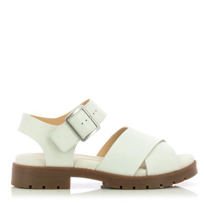 Дамски Равни Сандали CLARKS - 26176324 ORINOCO CROSS OFF WHITE LEA