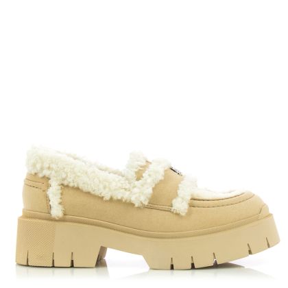 Women`s Loafer HUGO-50529827 KRIS LOAFER MCRSD OPEN BEIGE