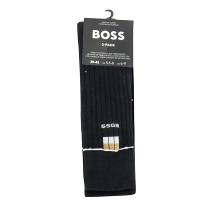 Чорапи BOSS-50524311 2P RS FINE RIB EC BLACK