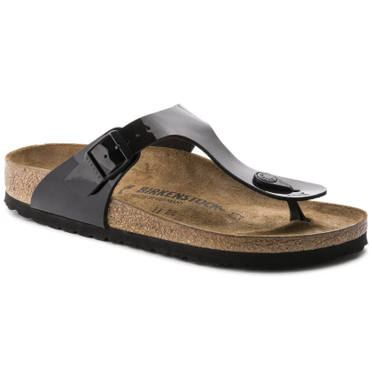 Дамски Чехли Комфорт BIRKENSTOCK-43661 GIZEH BLACK PATENT