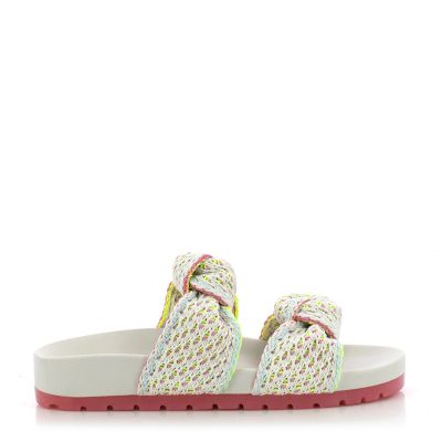 Дамски Плажни Чехли PETIT JOLIE-PJ7315 KNIT FLAT OFF WHITE