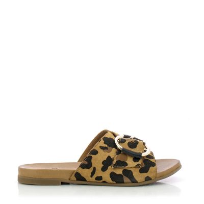 Дамски Равни Чехли CARLO FABIANI-030-02-2672 LEOPARD/BLACK