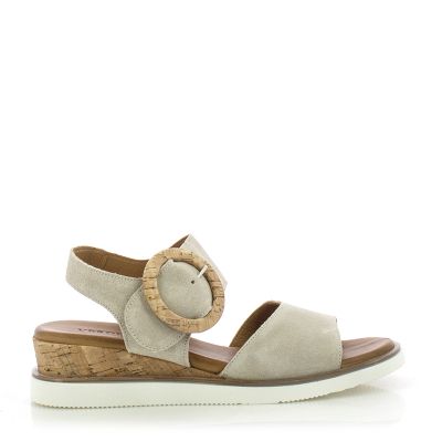 Дамски Сандали На Платформа VERONELLA-030-159-3374 BEIGE SUEDE