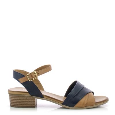 Дамски Сандали На Ток VERONELLA - 030-54-0266 DEEP OCEAN/COCONUT