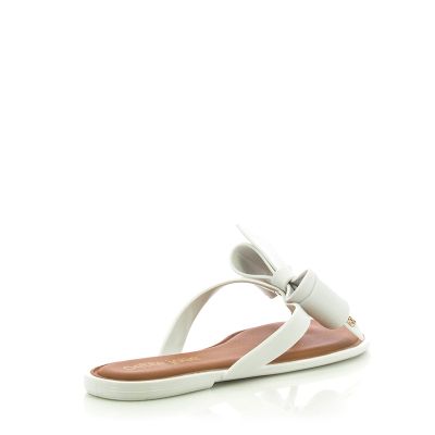 Дамски Равни Чехли  PETITE JOLIE - PJ6549 WHITE/CARAMEL
