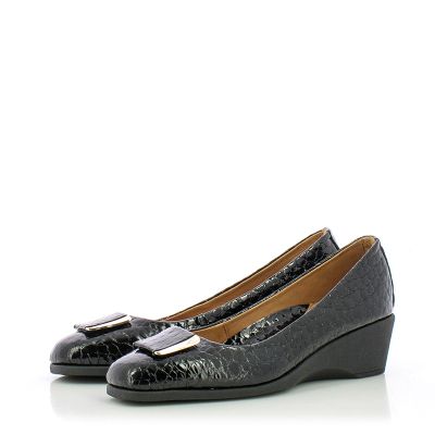 Дамски Обувки На Платформа VERONELLA - 25140128 BLACK CROCCO