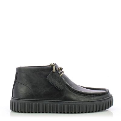 Мъжки Ежедневни Боти CLARKS - 26178264 TORHILL HI BLACK LEATHER