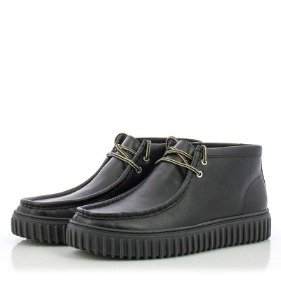 Мъжки Ежедневни Боти CLARKS - 26178264 TORHILL HI BLACK LEATHER