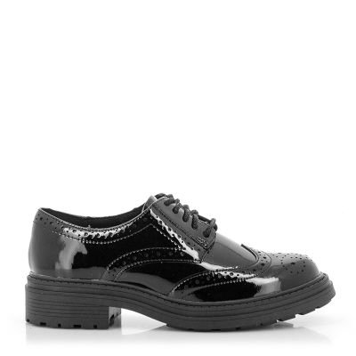 Дамски Ежедневни CLARKS - 26183171 ORINOCO3 DERBY BLACK PAT