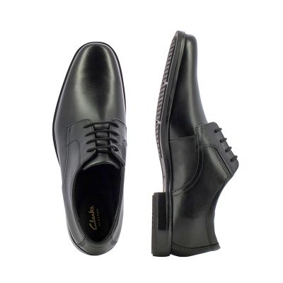 Мъжки Офис Обувки CLARKS - 26161285 HOWARD WALK BLACK LEATHER