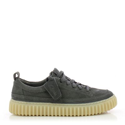 Мъжки Сникърс CLARKS - 26184417 TORHILL LACE DARK GREY NUBUCK