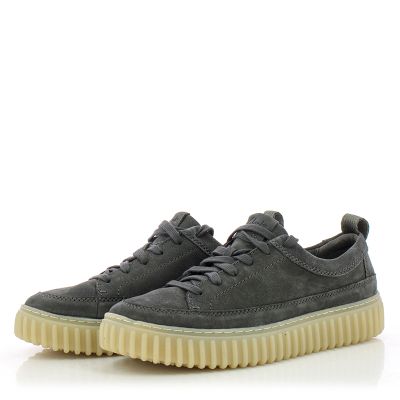 Мъжки Сникърс CLARKS - 26184417 TORHILL LACE DARK GREY NUBUCK