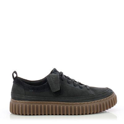 Мъжки Сникърс CLARKS - 26183470 TORHILL LACE BLACK NUBUCK