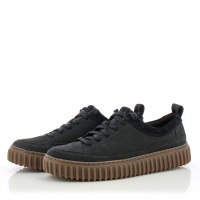 Мъжки Сникърс CLARKS - 26183470 TORHILL LACE BLACK NUBUCK