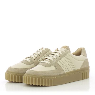 Дамски Сникърс CLARKS-26183112 MAYHILL LACE SAND COMBI LEA