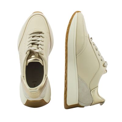 Womwn`s Sneakers GEOX-D56MDA D AMABEL PAPYRUS/LT SAND
