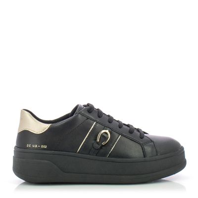 Womwn`s Sneakers GEOX-D56WVB D SPHERICA BLACK/LT GOLD