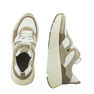 Дамски Сникърс GEOX - D36UFE D DIAMANTA WHITE/SAND