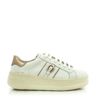 Womwn`s Sneakers GEOX-D56WVB D SPHERICA WHITE/LT GOLD