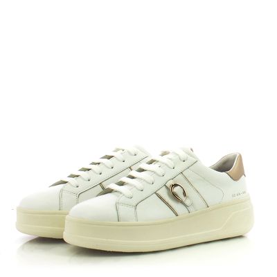 Womwn`s Sneakers GEOX-D56WVB D SPHERICA WHITE/LT GOLD