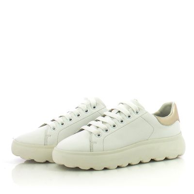 Womwn`s Sneakers GEOX-D45TCD D SPHERICA WHITE/LT GOLD