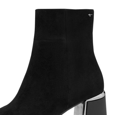 Дамски Боти На Ток TAMARIS - 1-25341-45-004 BLACK SUEDE