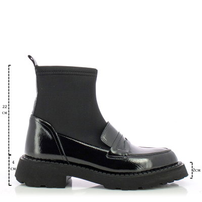 Women`s Flat Ankle Boots CARLO FABIANI-257402418 BLACK