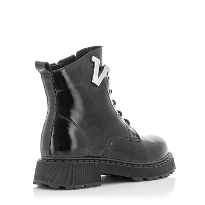 Women`s Flat Ankle Boots CARLO FABIANI-452-1710 BLACK