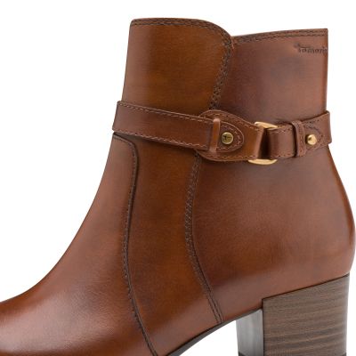 Дамски Боти На Ток TAMARIS - 1-25373-45-305 COGNAC