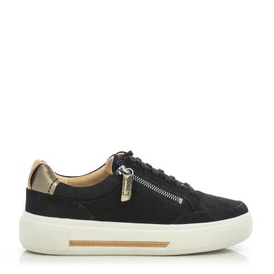 Дамски Сникърс CLARKS-26182176 HOLLYHOCK ZIP BLACK NUBUCK