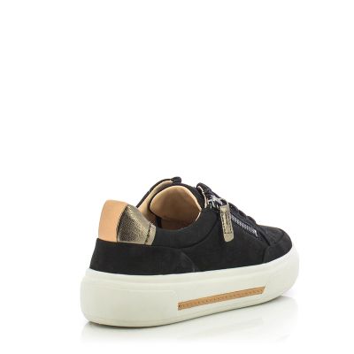 Дамски Сникърс CLARKS-26182176 HOLLYHOCK ZIP BLACK NUBUCK